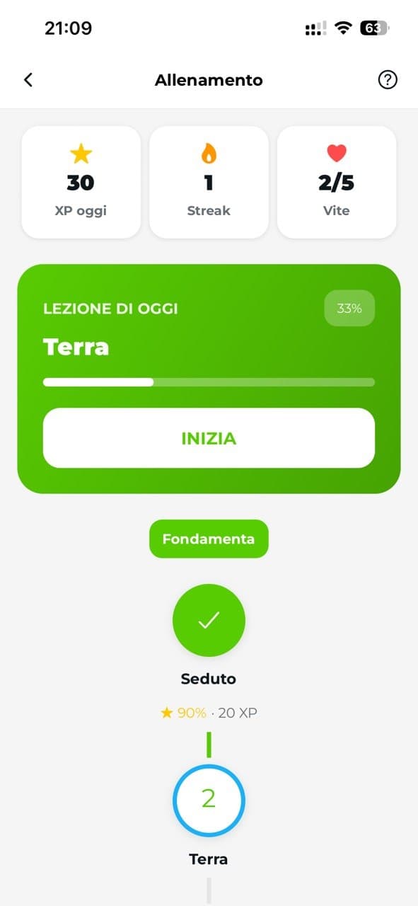 Beispielbildschirm mit strukturiertem Feedback nach dem Versuch